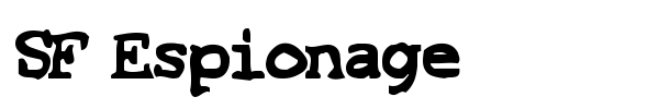 SF Espionage font preview